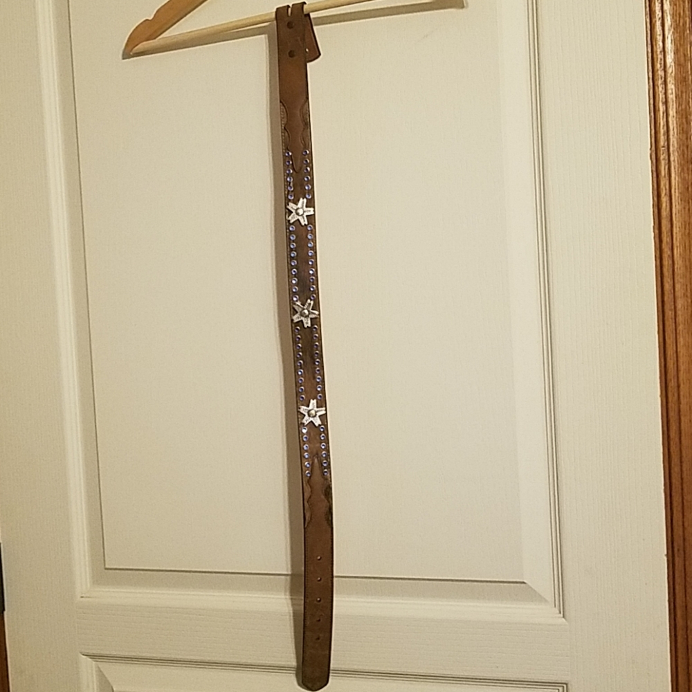 Youth western cow hide belt
